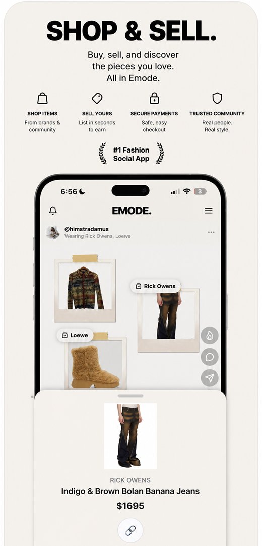 Tapping a post reveals the exact pieces in it, with prices and links